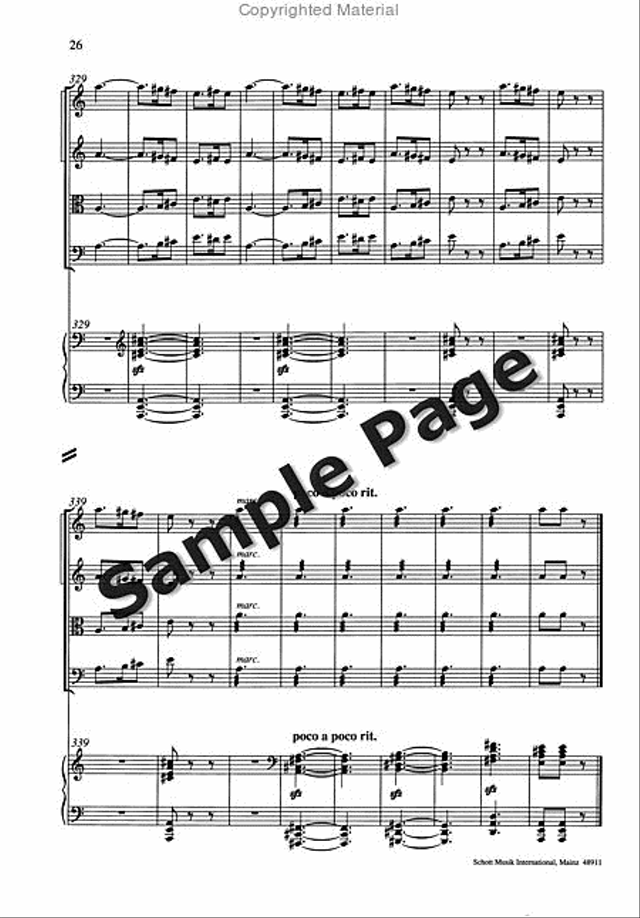 Gloriola Satb/strings/pf Score 4-Part scores gallery preview page 27