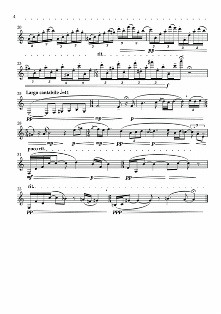 Melodies from Winter Forests B-Flat Clarinet scores gallery preview page 6