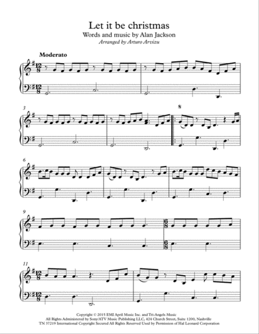 Let It Be Christmas Let It Be Christmas Easy Piano scores gallery preview page 1