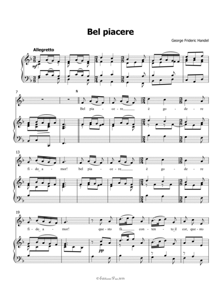 Bel piacere,by Handel,in F Major