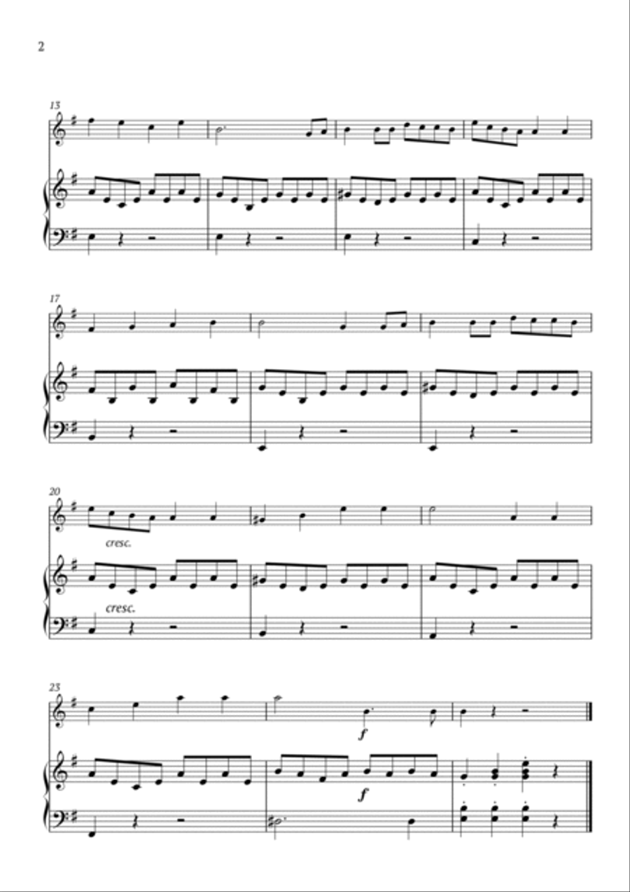 Violin Concerto in E minor Flute Solo scores gallery preview page 2