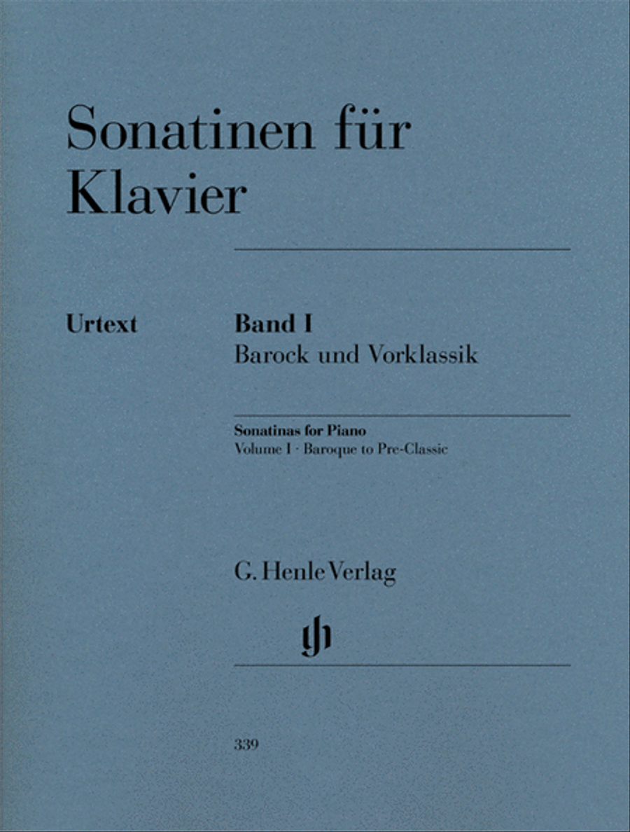 Book cover for Sonatinas for Piano – Volume I: Baroque to Pre-Classic