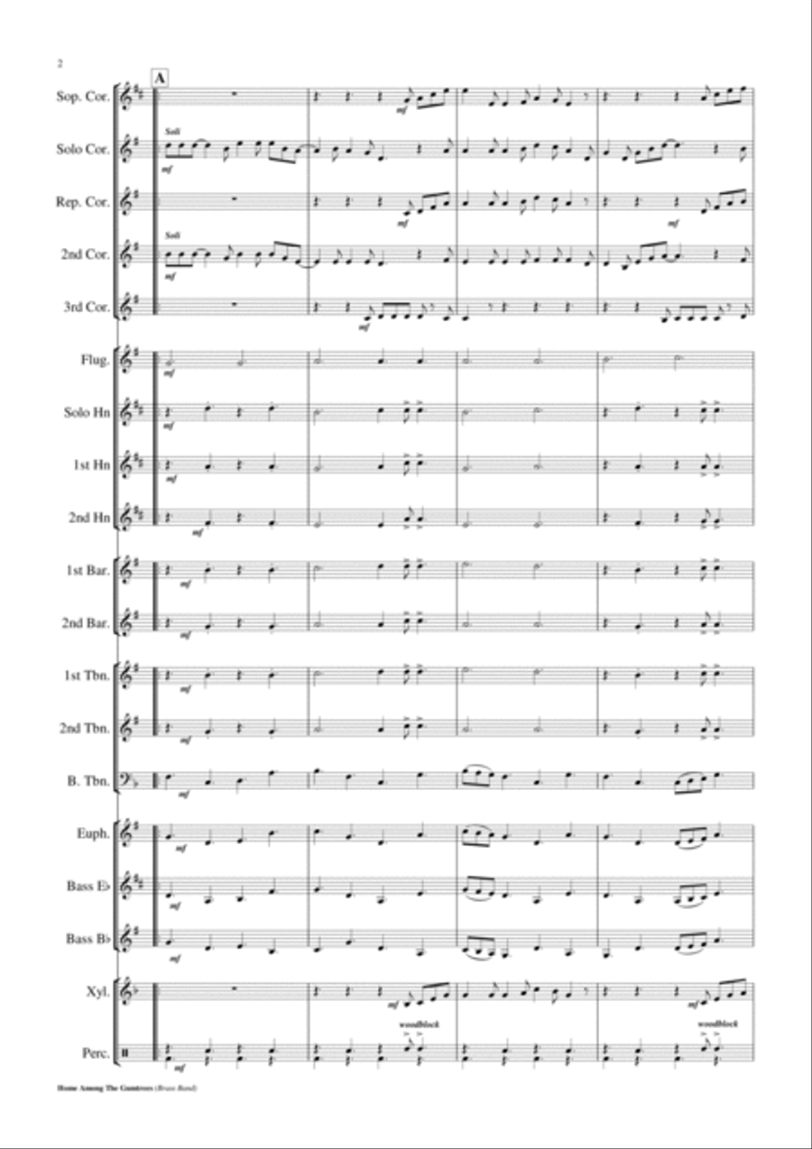 Home Among The Gumtrees Brass Ensemble scores gallery preview page 3