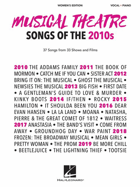 Musical Theatre Songs of the 2010s: Women's Edition