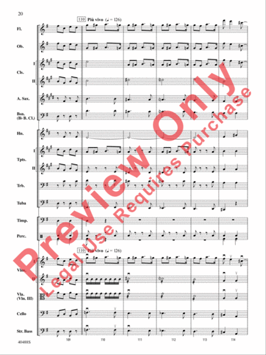 Overture to Die Fledermaus Full Orchestra scores gallery preview page 21