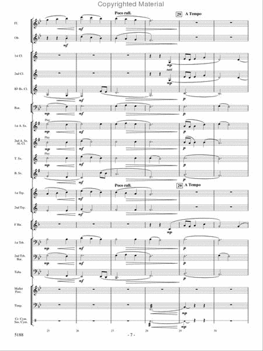 A Song of Hope Concert Band scores gallery preview page 6