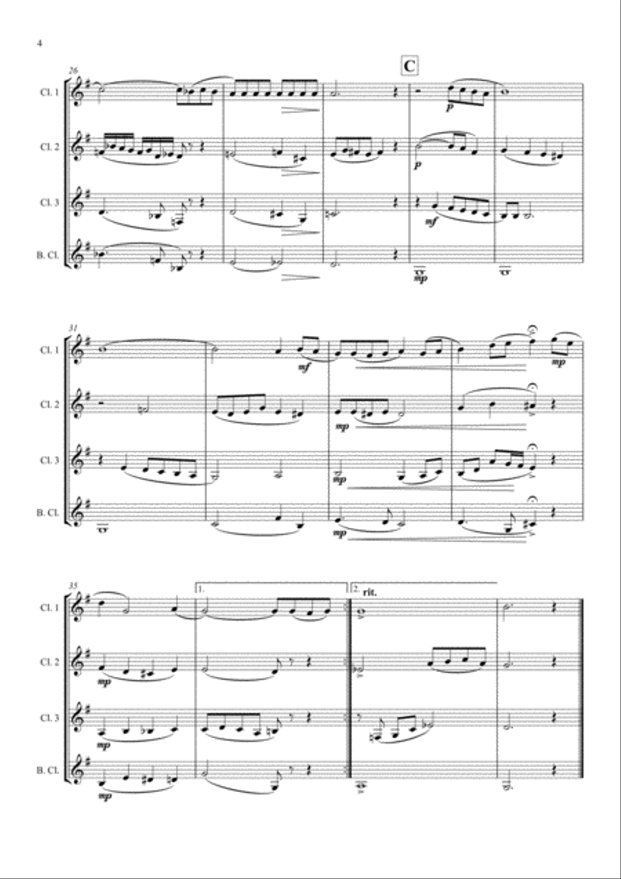 The Christmas Song (chestnuts Roasting On An Open Fire) Woodwind Quartet scores gallery preview page 4