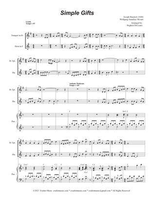 Simple Gifts (Duet for Bb-Trumpet and French Horn)