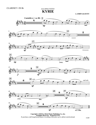Kyrie: 1st B-flat Clarinet