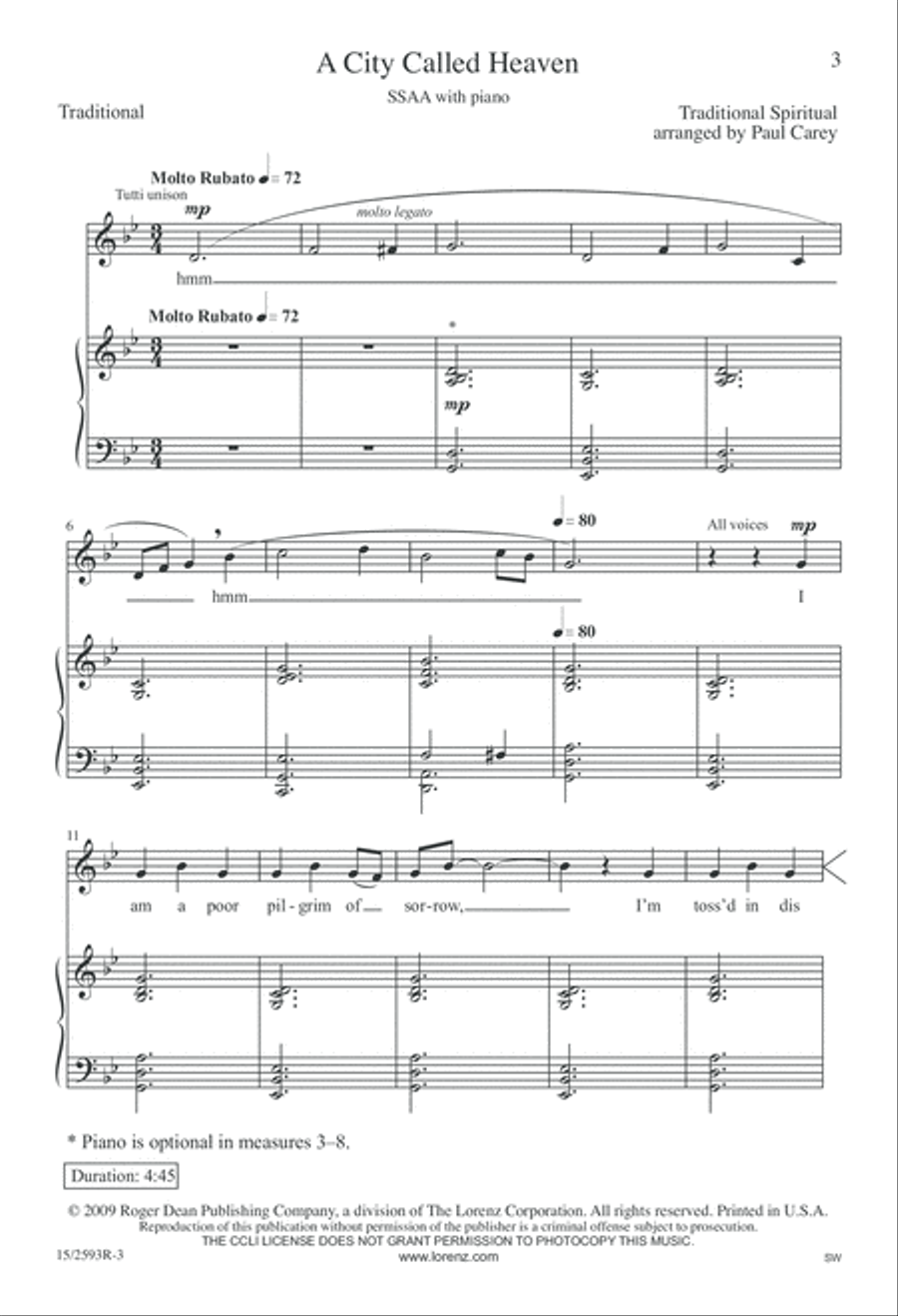 A City Called Heaven SSAA scores gallery preview page 4