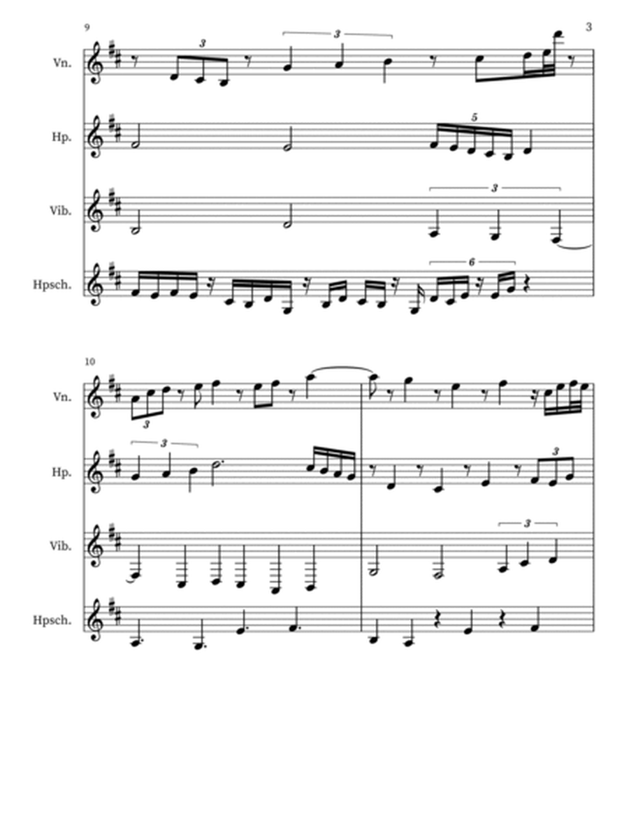 Ambrosia 94 for Violin, Harp, Vibraphone, Harpsichord