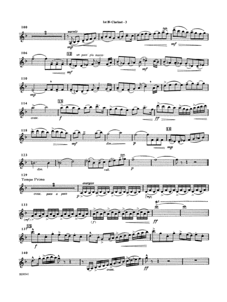 Alvamar Overture: 1st B-flat Clarinet