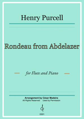 Book cover for Rondeau from Abdelazer - Flute and Piano (Full Score and Parts)
