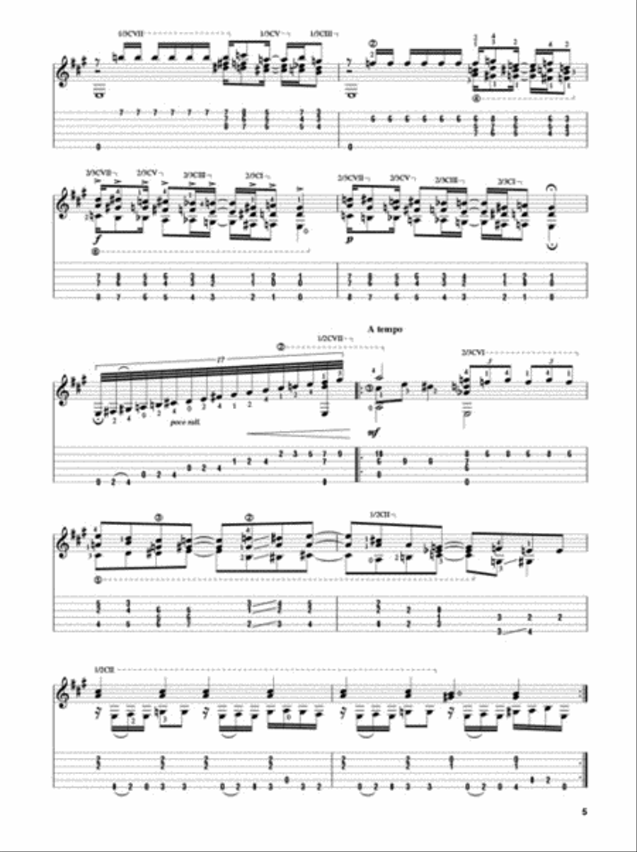 Rhapsody in Blue for Solo Classical Guitar Acoustic Guitar scores gallery preview page 5