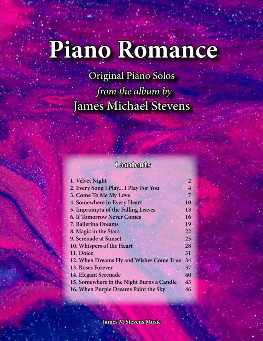 Piano Romance Piano Solo scores gallery preview page 1