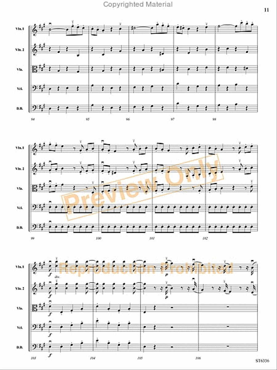 Allegro Moderato String Orchestra scores gallery preview page 12