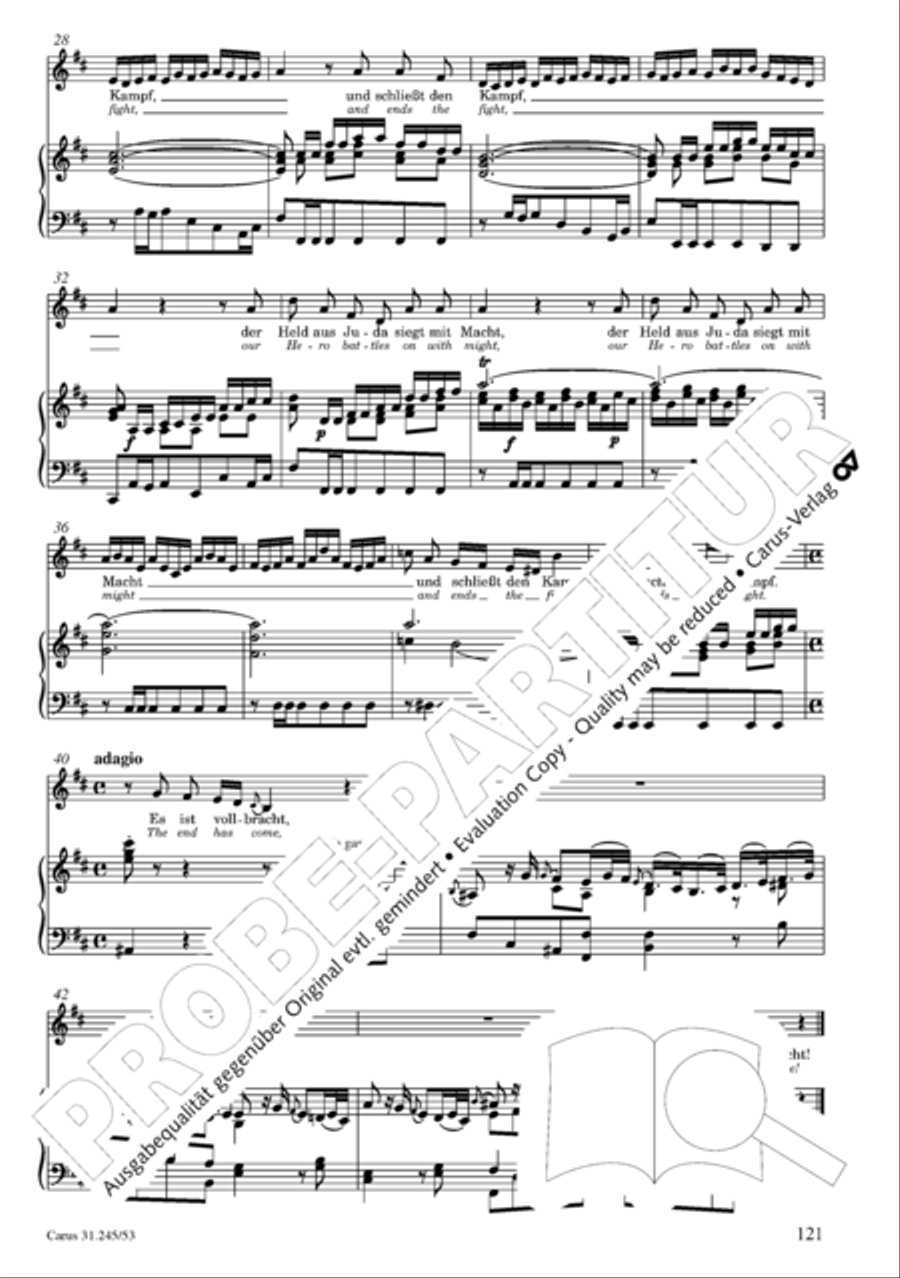 St. John Passion (Johannes-Passion) 4-Part scores gallery preview page 122