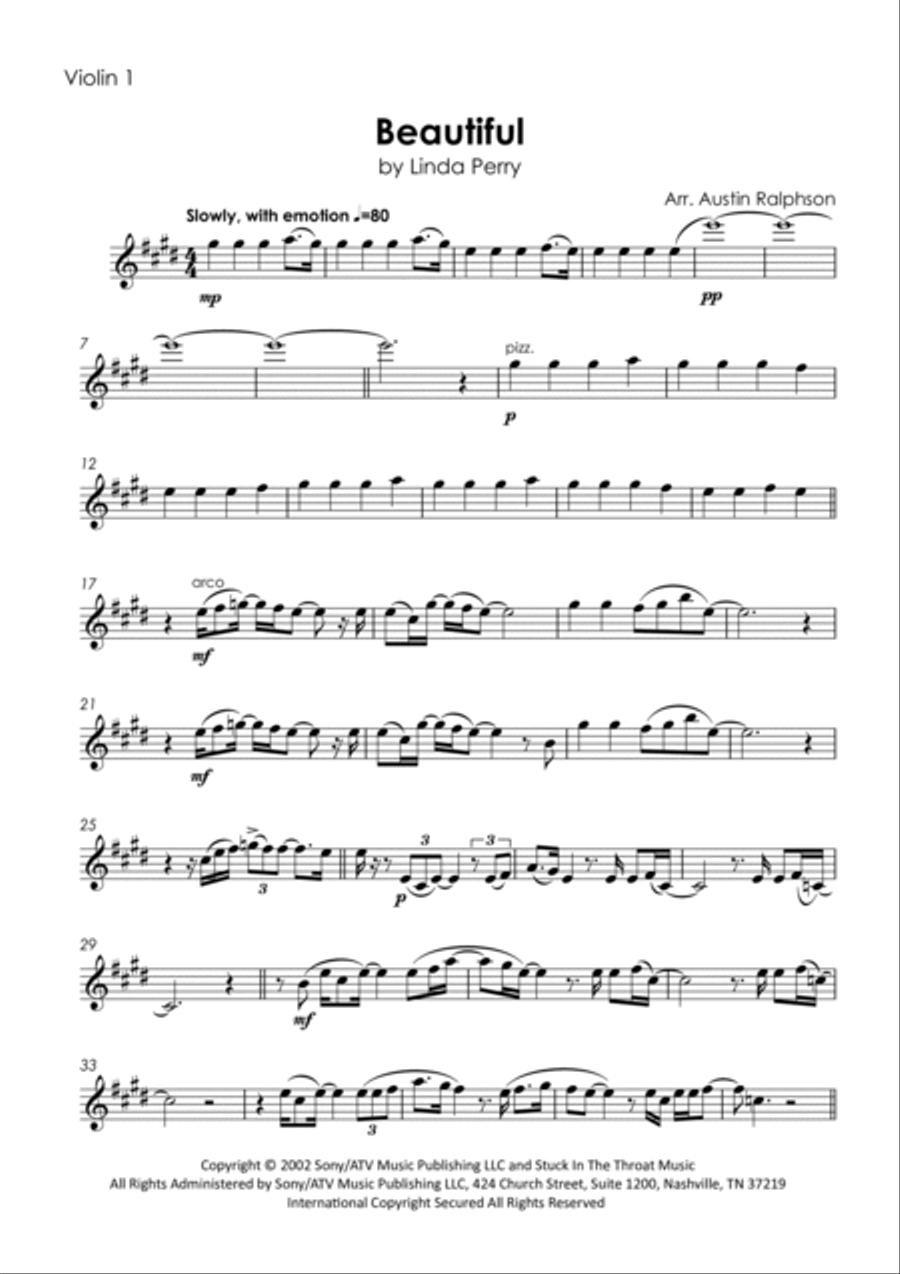 Beautiful Beautiful String Quartet scores gallery preview page 3