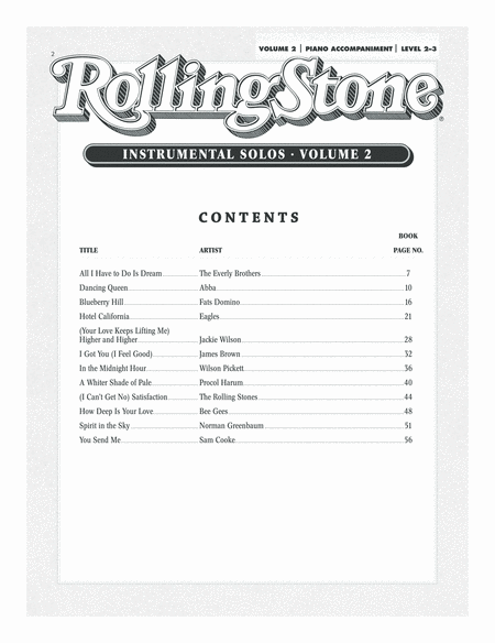 Selections from Rolling Stone Magazine's 500 Greatest Songs of All Time (Instrumental Solos for Strings), Volume 2 image number null
