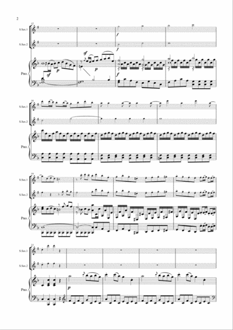 Concerto in G major G.1077 arranged for 2 saxophones and piano Woodwind Ensemble scores gallery preview page 3