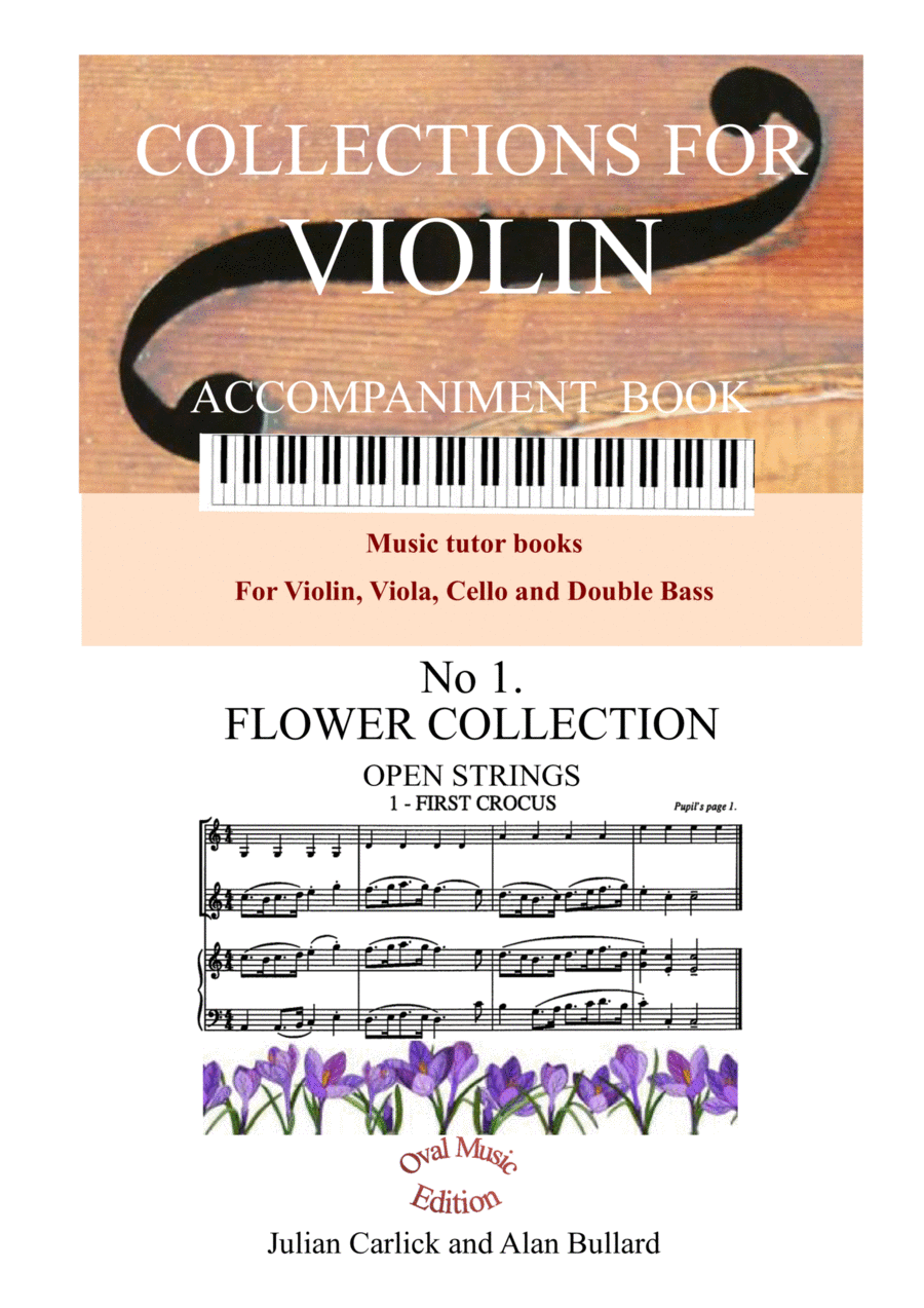 Collections for Violin Vol 1Accompaniment Book Flower Collection Violin Solo scores gallery preview page 1
