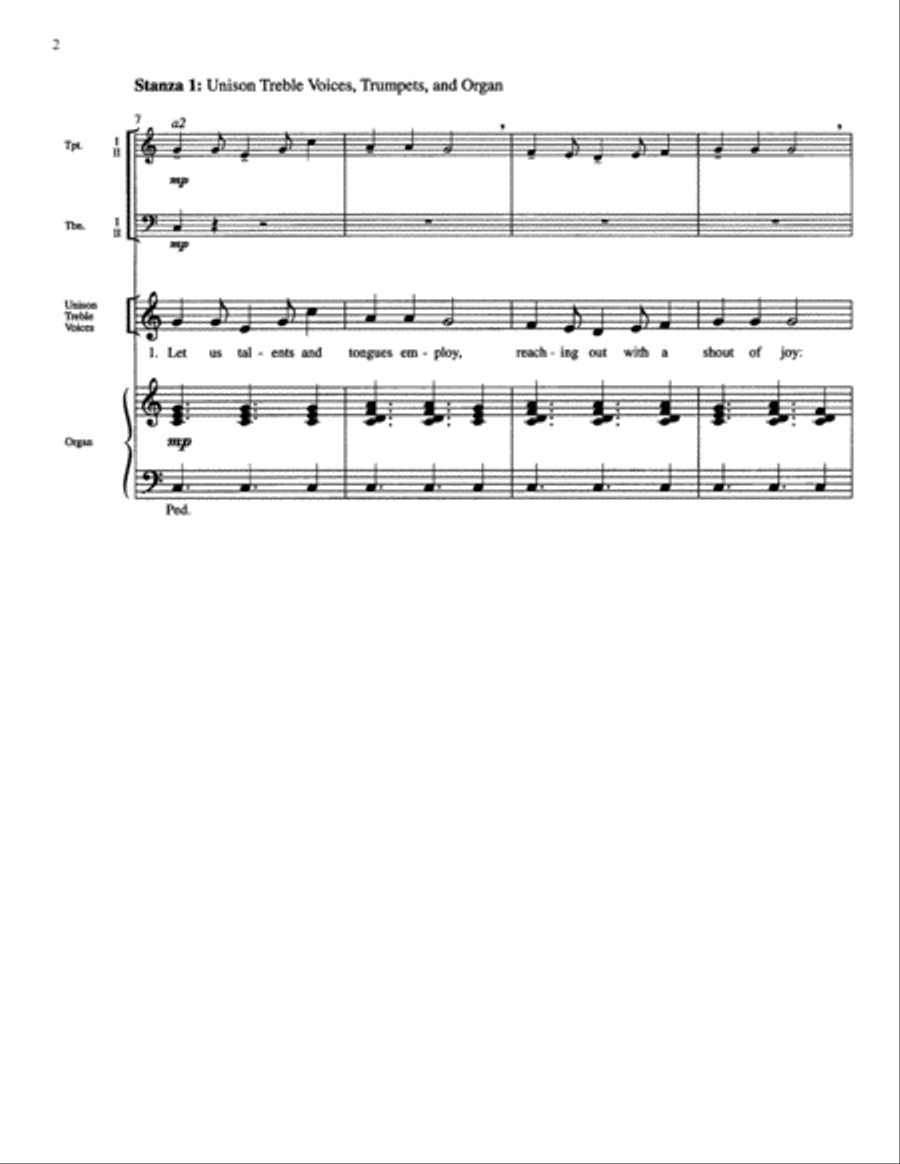 Let Us Talents and Tongues Employ Choir scores gallery preview page 3