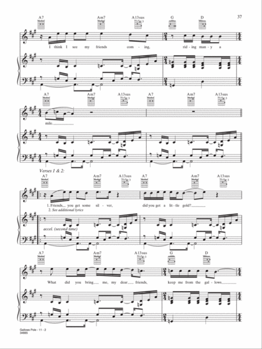 Gallows Pole Gallows Pole Piano, Vocal, Guitar scores gallery preview page 2