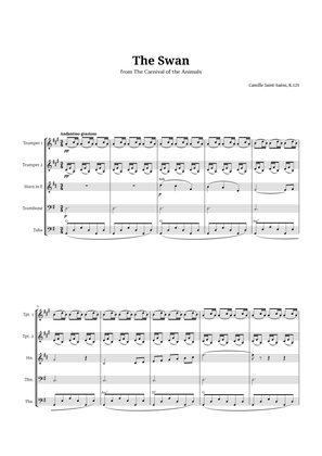 The Swan by Saint-Saëns for Brass Quintet with Chords