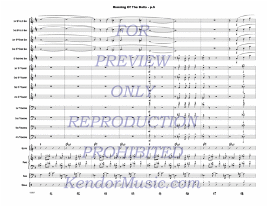 Running Of The Bulls Jazz Ensemble scores gallery preview page 7