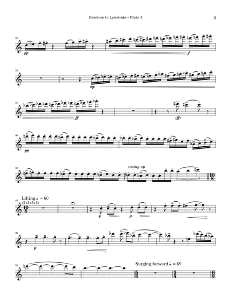Overture to Lysistrata (arr. Peter Stanley Martin) - Flute 1