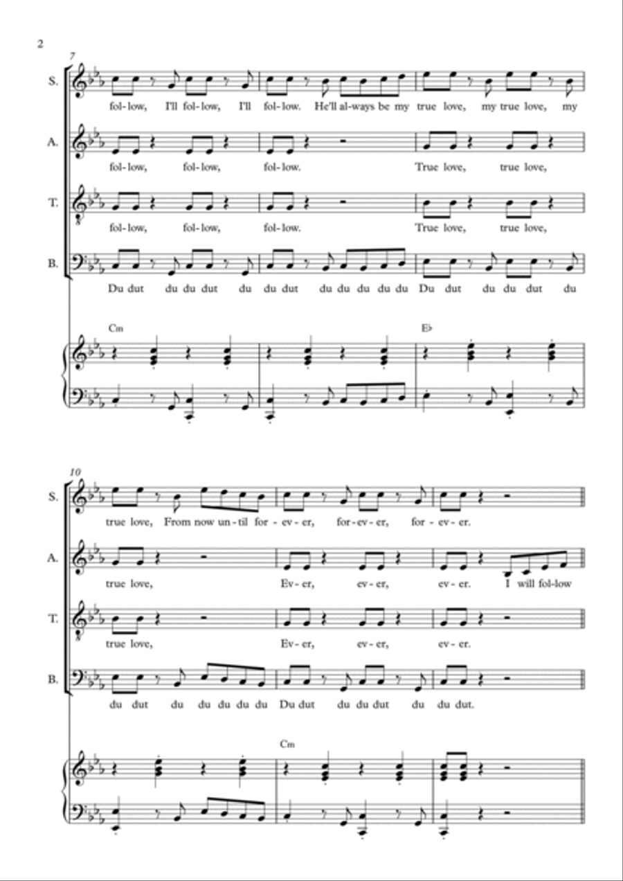 I Will Follow Him (i Will Follow You) 4-Part scores gallery preview page 2