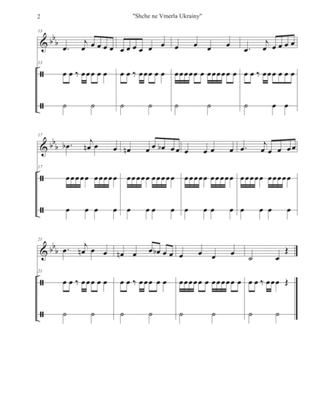 National Anthem Of Ukraine -Schche ne Vmerla Ukrainy (Percussion & Piano) image number null