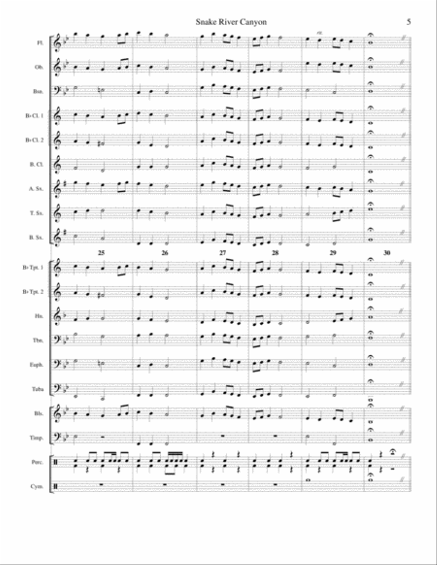 Snake River Canyon Concert Band scores gallery preview page 5