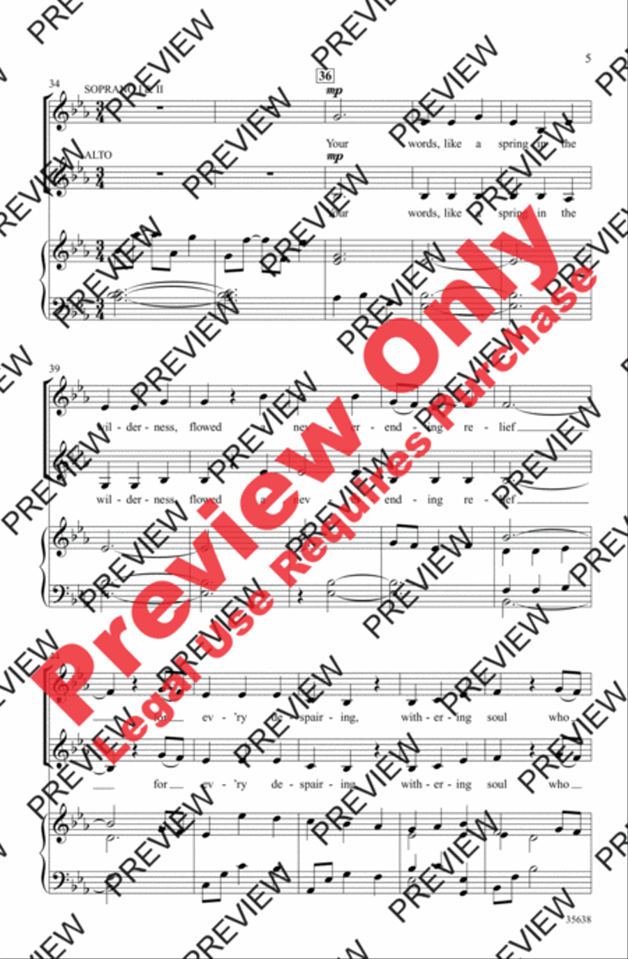 Your Love Was a River Women's Choir scores gallery preview page 4