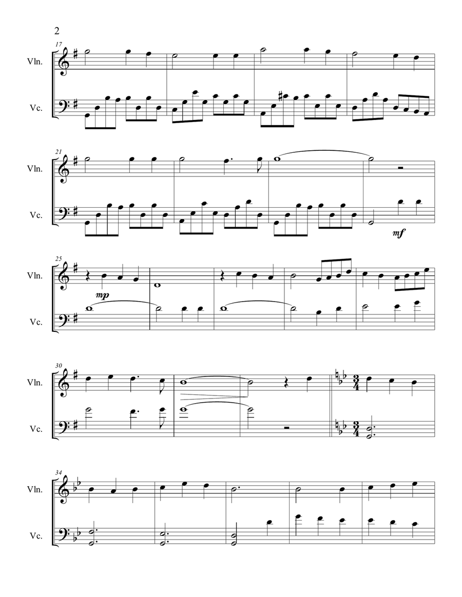 It Is Well With My Soul (Violin/Cello Duet) String Duet scores gallery preview page 3