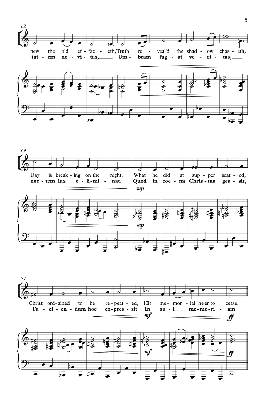 Lauda, Sion (Laud, O Sion) 4-Part scores gallery preview page 5
