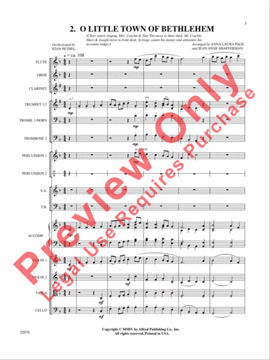 A Christmas Carol (Instrumental Parts) Choir scores gallery preview page 6