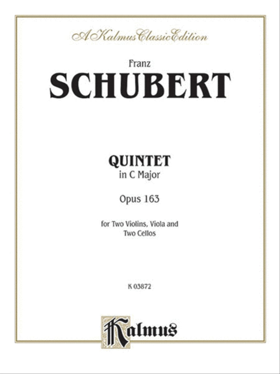 String Quintet in C Major, Op. 163 String Quintet scores gallery preview page 1