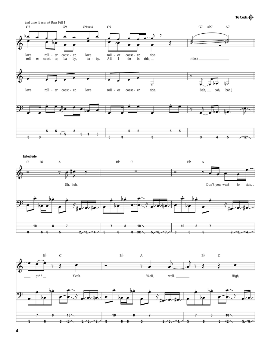 Love Rollercoaster Acoustic Guitar scores gallery preview page 4