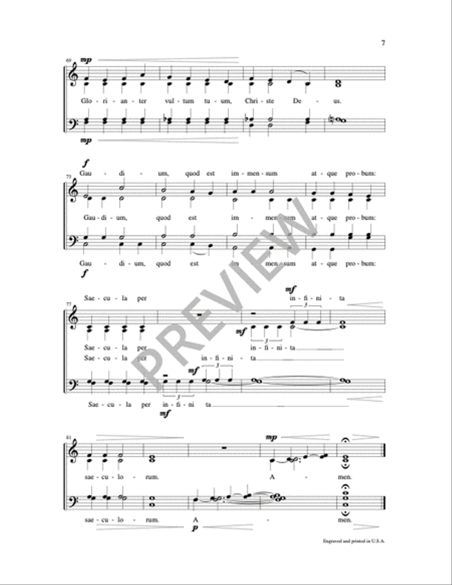 Ubi caritas 4-Part scores gallery preview page 6