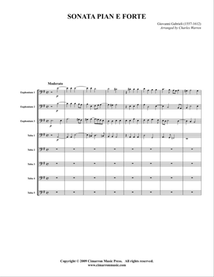 Sonata Pian e Forte Sonata Pian e Forte Large Ensemble scores gallery preview page 1