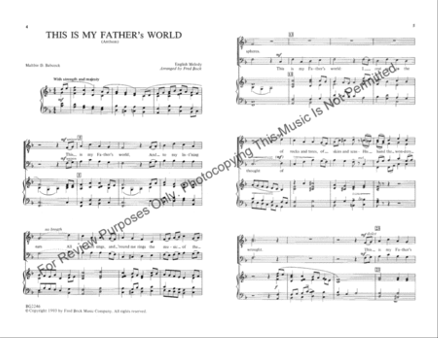 Singing Men on Sunday Morning #4 (Collection) TTBB scores gallery preview page 3