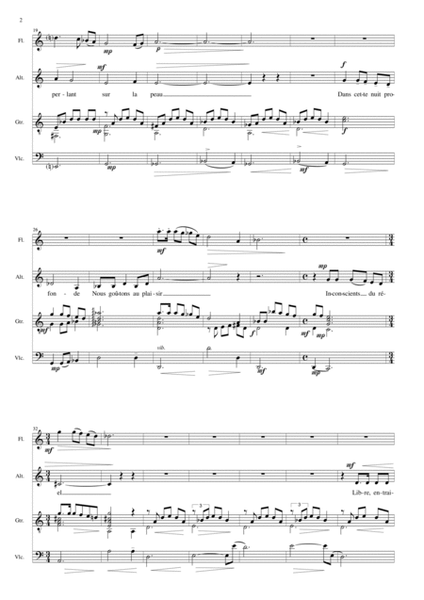 L'Inconscient for flute, alto voice, cello and guitar image number null