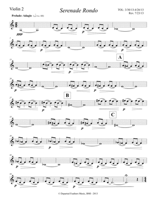 Serenade Rondo (2013) Violin 2 part