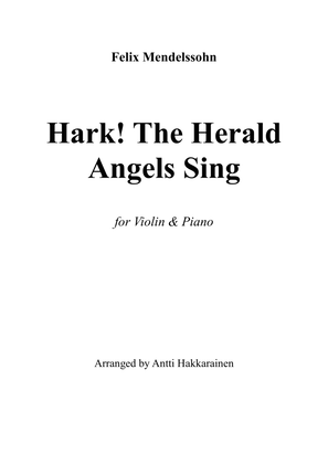 Book cover for Hark! The Herald Angels Sing - Violin & Piano