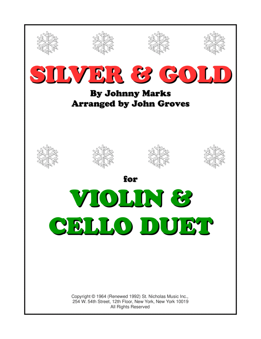Silver And Gold Silver And Gold String Duet scores gallery preview page 1