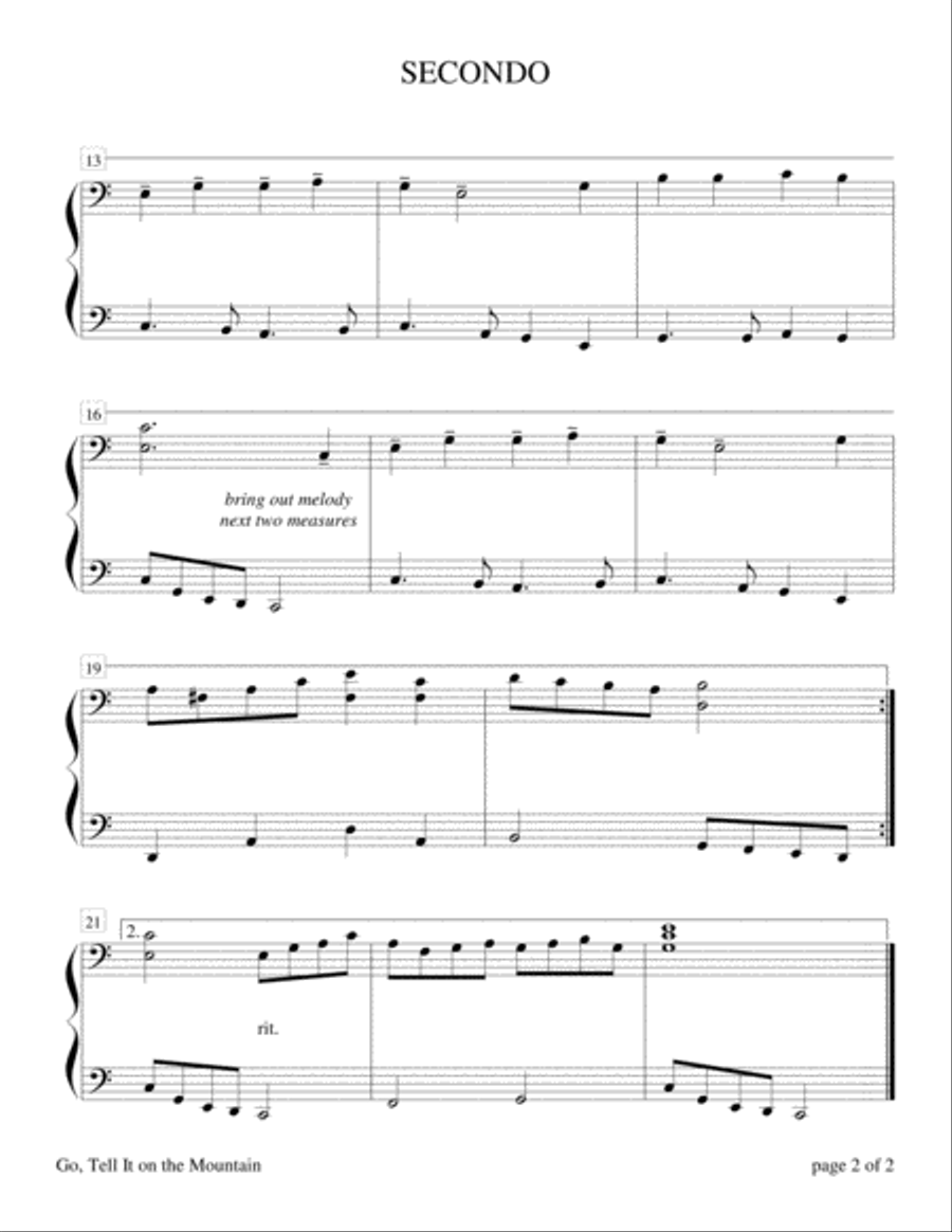 Joy to the World (A Collection of 10 Easy Piano Duets for 1 Piano, 4 Hands)