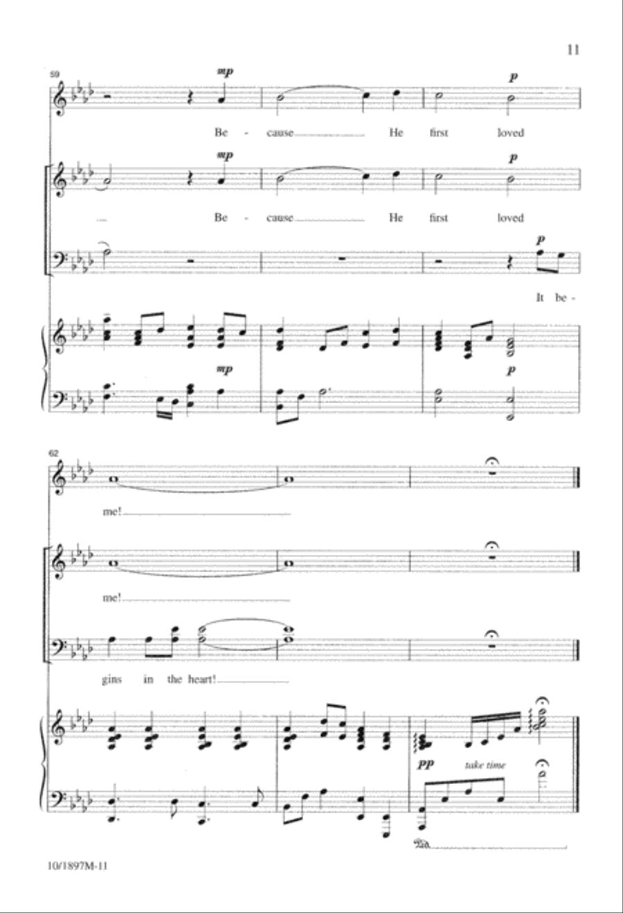 A Place of Beginning Again 4-Part scores gallery preview page 11