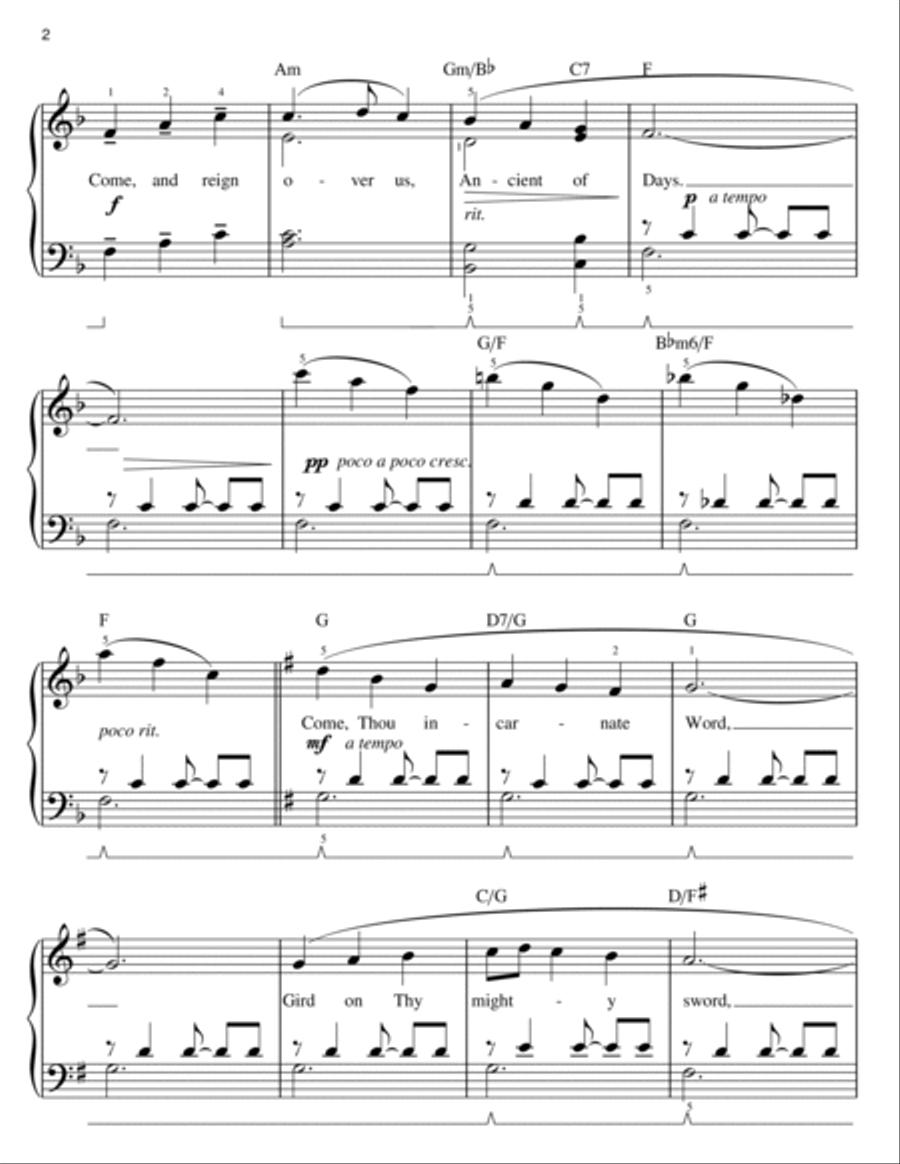 Come, Thou Almighty King (arr. Phillip Keveren) Easy Piano scores gallery preview page 2