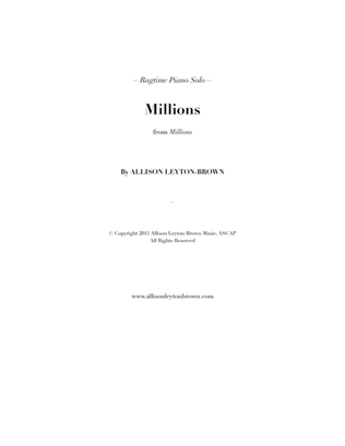 Millions - a Ragtime Piano Solo - by Allison Leyton-Brown